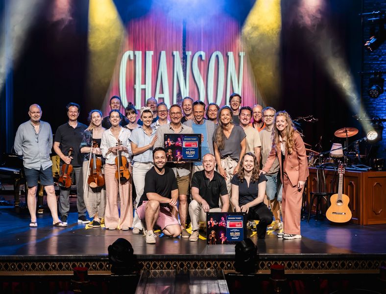 Chanson ontvangt EVENTIM Gouden Ticket voor 60.000 verkochte tickets