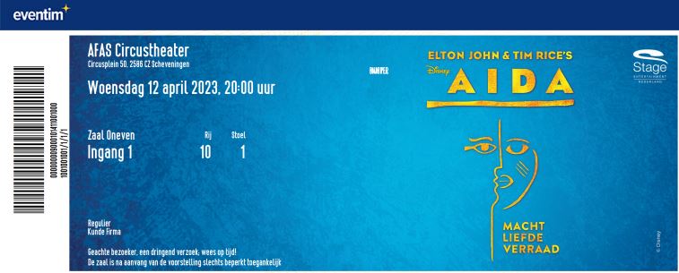 Tickets voor Disney's AIDA bestel je bij Eventim.nl - Dé online ticketshop
