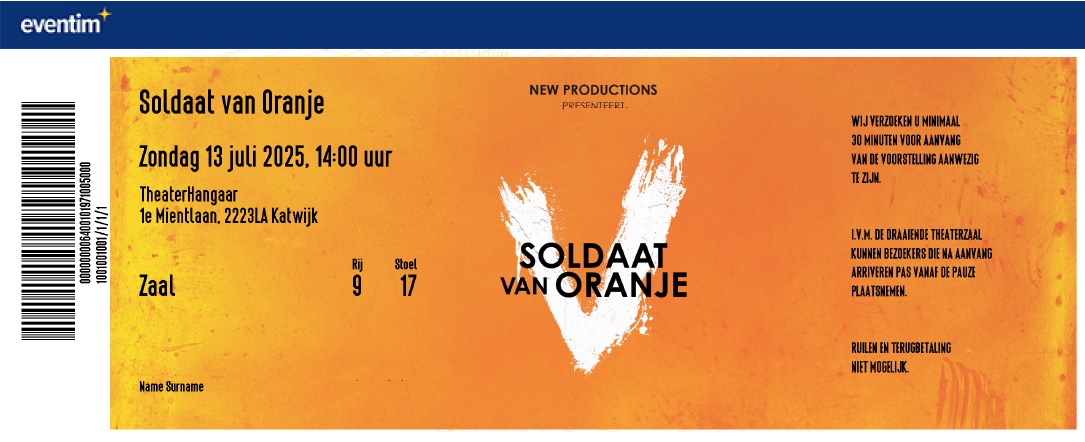Soldaat van Oranje - Tickets - EVENTIM